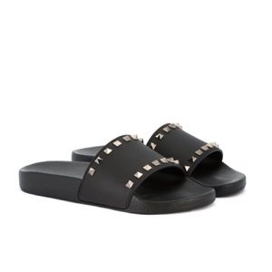 Valentino Rockstud Pool Slides